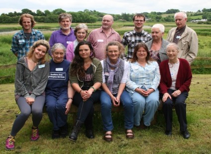 Participants of  the Permaculture Course at  the sunny Wetlands Centre